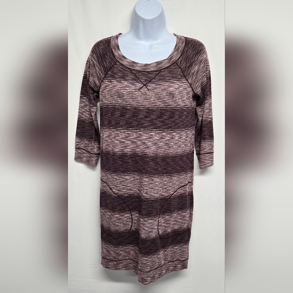 Max Studio XS Weekend Tunic Top Crew Neck 3/4 Sleeve Pullover Pockets Stretch